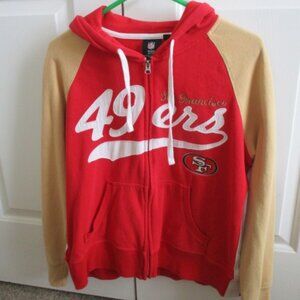Womens Ladies NFL San Francisco 49ers Cotton Hoodie Zipper Jacket XL